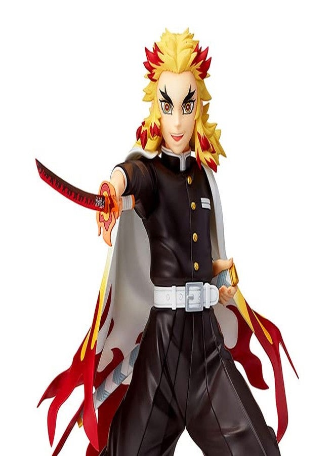 Trunkin | Demon Slayer Rengoku Kyojuro Attacking Mode with Sword Action Figure | PVC Multicolour Kimetsu no Yaiba Anime Figurine | Collectible Manga Weeb Toys Model | 20 Cms - Image 3